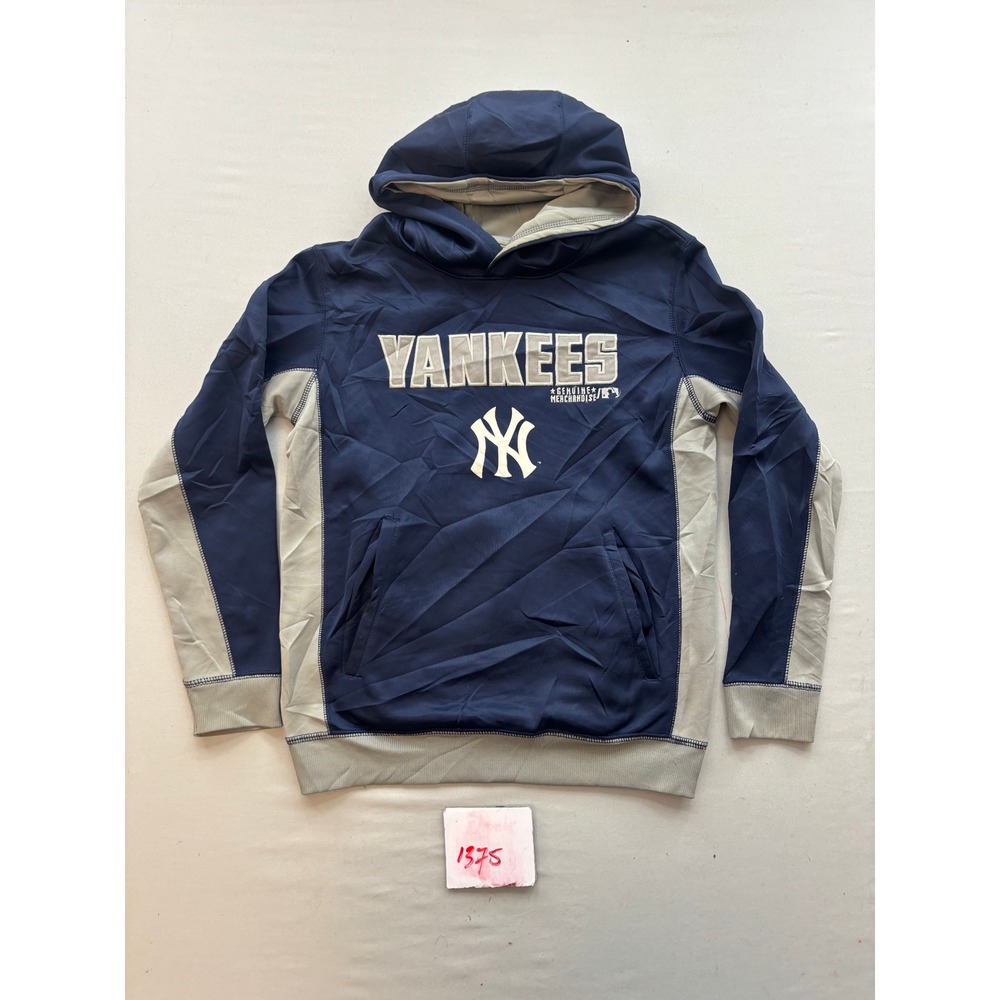 MLB Genuine Merchandise New York Yankees Youth Hoodie Navy Grey Size M 10/12